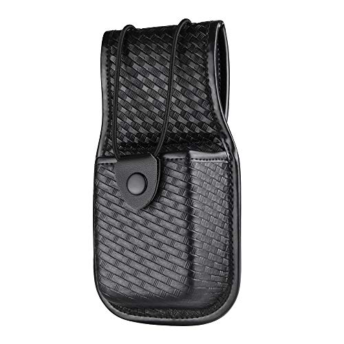 ROCOTACTICAL Basketweave Radio Pouch, Universal Radio Holder Pouch for Law Enforcement Duty Belt