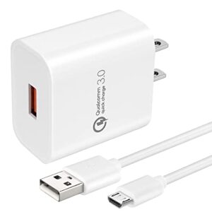 tpltech quick charge 3.0 wall charger fast charging for lg aristo 2 m210 ms210 /2 plus (x212), aristo 3/3 +, aristo 4 +, aristo 5/lg x212tal xpression plus x charger/venture and with micro usb cable