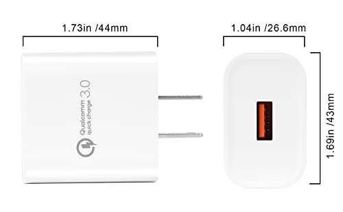 TPLTECH Quick Charge 3.0 Wall Charger Fast Charging for LG Aristo 2 M210 MS210 /2 Plus (X212), Aristo 3/3 +, Aristo 4 +, Aristo 5/LG X212tal Xpression Plus X Charger/Venture and with Micro USB Cable