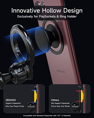 ZEEHOO Compatible with MagSafe Car Mount, Magnetic Phone Holder for Car [12 Strongest Magnets], Magnetic Car Vent Phone Mount [Non-Blocking&360 Rotation] for iPhone 14 13 12 Pro Max Mini & All Phones