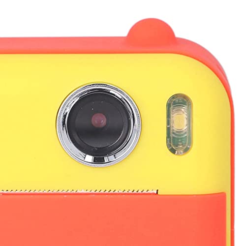 Kids Printing Camera, Print Camera 2.4 Inch USB Port 1000mAh Battery LCD Screen for Travel Yellow