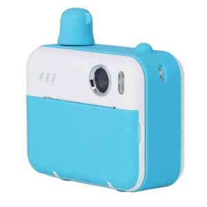 kids printing camera, print camera 2.4 inch usb port 1000mah battery lcd screen for travel sky blue