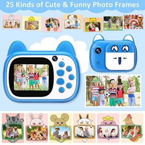 Nameer 1080P HD Selfie Video Kids Camera Toys with 32GB SD Card, Digital Camera for Kids,Toddler Camera for Girls and Boys as Birthday, Blue