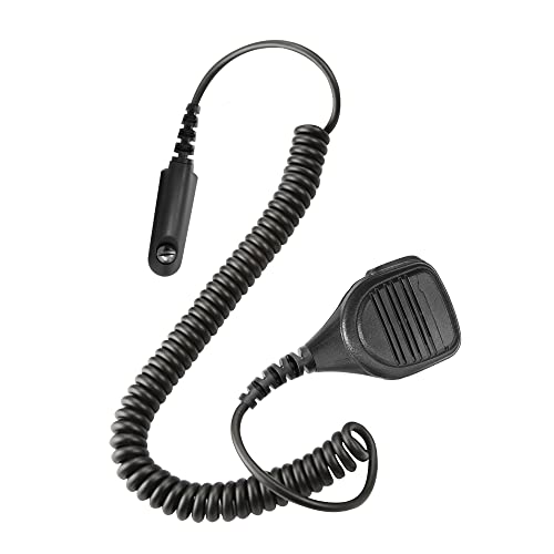 Speaker Microphone Mic Compatible with Two Way Radio HT750 HT1250 HT1550 PR860 MTX850 MTX8250 MTX9250 PRO5150 PRO7150 PRO9150 PTX760 GP340 with 3.5mm Audio Jack (Replacement for PMMN4021A), Black