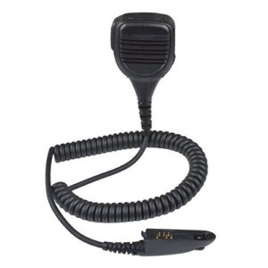 Speaker Microphone Mic Compatible with Two Way Radio HT750 HT1250 HT1550 PR860 MTX850 MTX8250 MTX9250 PRO5150 PRO7150 PRO9150 PTX760 GP340 with 3.5mm Audio Jack (Replacement for PMMN4021A), Black