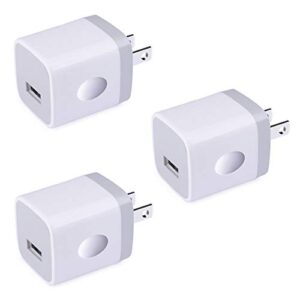 charging block, gigreen 1a usb wall charger 3 pack single port charging cube plug power adapter compatible iphone 14 13 pro max 12 11 xs 8 6s se,samsung s22+ s21 fe a13 5g s10 s9 s8 a53 a32 a03s,moto