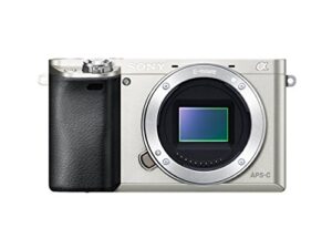 sony alpha a6000 mirrorless digital camera – body only (silver) – international version (no warranty)