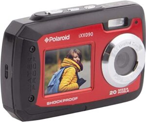 polaroid ixx090 dual screen shock & waterproof digital camera (red)