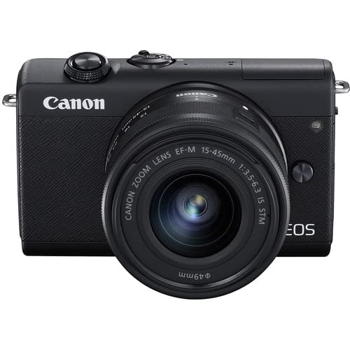Canon EOS M200 Mirrorless Digital Camera with 15-45mm Lens (Black) (3699C009), 64GB Memory Card, Case, Filter Kit, Corel Photo Software, LPE12 Battery, External Charger, Card Reader + More (Renewed)