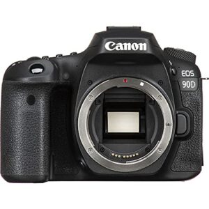 Canon EOS 90D DSLR Camera (Body Only) (3616C002) + Canon EF 50mm Lens + 64GB Card + Case + Filter Kit + Corel Photo Software + LPE6 Battery + Charger + Card Reader + More (Renewed)
