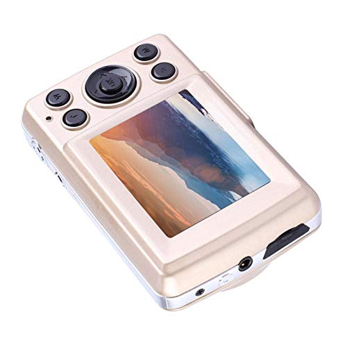 01 Digital Camera Recorder, Vlogging Camera 2MP 720P 30FPS HD Mini Digital Video Camera for Beginner for Teens Kids for Outdoor(Golden)