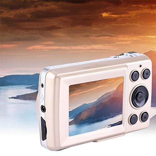 01 Digital Camera Recorder, Vlogging Camera 2MP 720P 30FPS HD Mini Digital Video Camera for Beginner for Teens Kids for Outdoor(Golden)