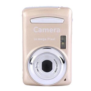 01 Digital Camera Recorder, Vlogging Camera 2MP 720P 30FPS HD Mini Digital Video Camera for Beginner for Teens Kids for Outdoor(Golden)