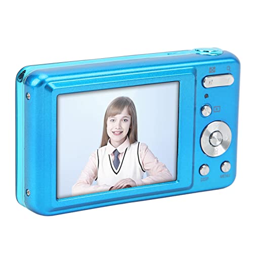 48MP Digital Camera, Single Shot Automatic White Balance Automatic Light Sensitivity Speed Metal Portable Digital Camera Continuous Shooting for Senior Citizen Blue