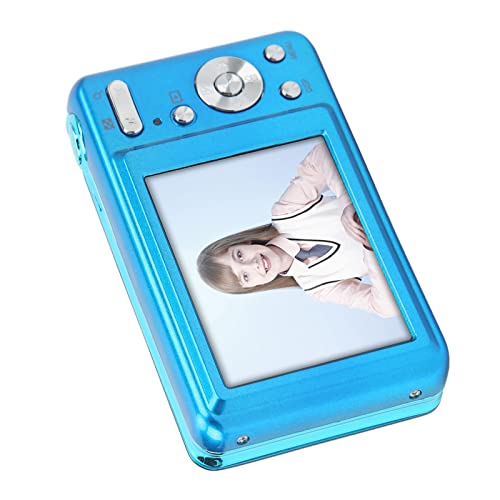 48MP Digital Camera, Single Shot Automatic White Balance Automatic Light Sensitivity Speed Metal Portable Digital Camera Continuous Shooting for Senior Citizen Blue