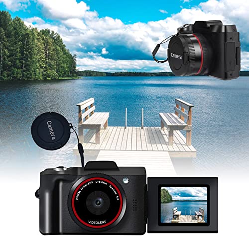 topliu SLR Digital Camera, 16 Megapixel HD Digital Camera, 16x Digital Zoom Camera, 2.4 Inch Flip Screen Micro Camera, with 2.4-inch TFT-LCD Screen, Electronic Anti-Shake