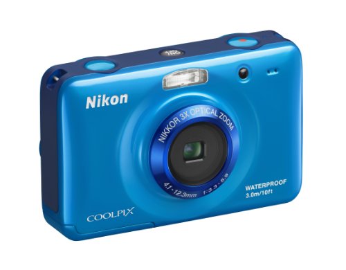 Nikon COOLPIX S30 10.1 MP Digital Camera with 3x Zoom Nikkor Glass Lens and 2.7-inch LCD (Blue)