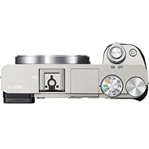 Sony Alpha a6000 Mirrorless Digital Camera 24.3MP SLR Camera with 3.0-Inch LCD - Body Only (Silver)