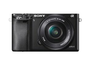 sony a6000 interchangeable lens digital camera with selp1650 lens kit – black (24.3mp)