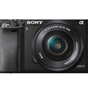 Sony A6000 Interchangeable Lens Digital Camera with SELP1650 Lens Kit - Black (24.3MP)