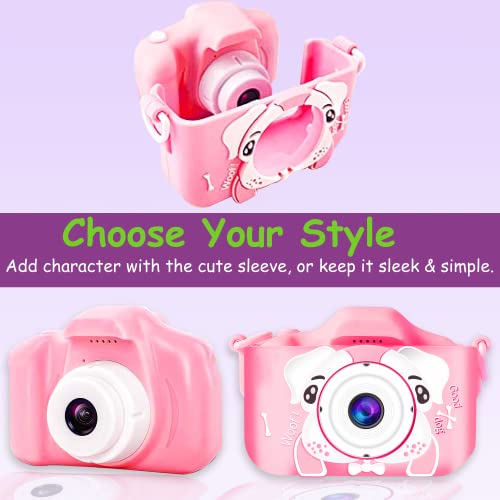 Sinceroduct Mini Kids Camera for Girls & Boys- 20MP Digital Camera for Kids & Toddlers – Kids Selfie Camera Video Camera, 2.0 Inch IPS Screen - 32GB SD Card Included - Pink