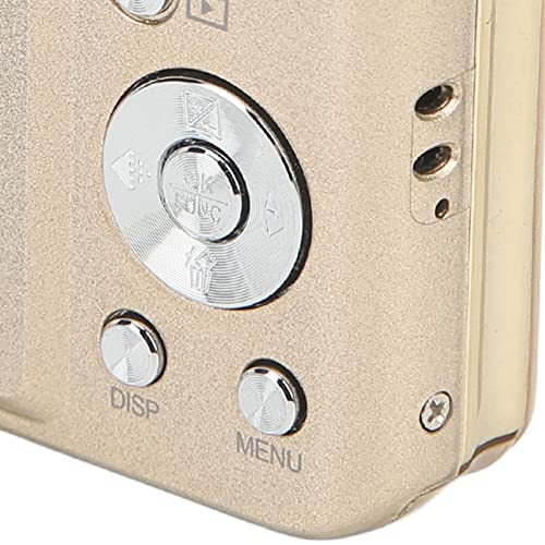 48MP Digital Camera, Single Shot Automatic White Balance Automatic Light Sensitivity Speed Metal Portable Digital Camera Continuous Shooting for Senior Citizen Gold