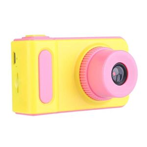 kids camera,2 inch 1080p hd digital camera,cartoon toy camera,built-in 4 casual games,made of eco-friendly non-toxic material,simple operation,ideal gift choice for kids(pink)
