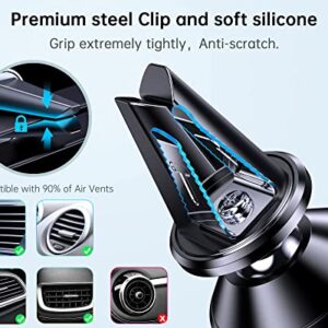 【2-PACK】Car vent Magnetic Phone Mount[ Easily Install ] Reusable Magnetic phone holder for car vent air[ Strong Magnet ] [ 360° Rotation ] Fit for iPhone 13 12 11 Pro Max Samsung & All cell phone