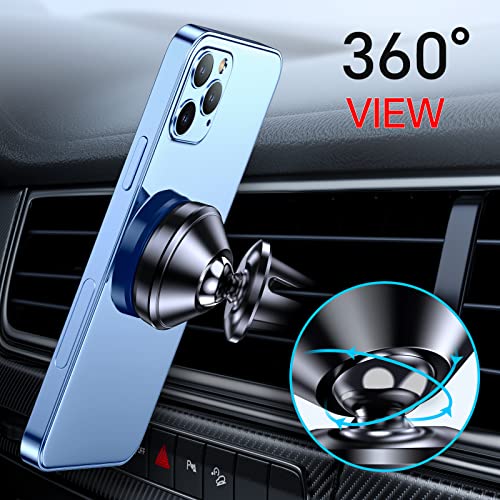 【2-PACK】Car vent Magnetic Phone Mount[ Easily Install ] Reusable Magnetic phone holder for car vent air[ Strong Magnet ] [ 360° Rotation ] Fit for iPhone 13 12 11 Pro Max Samsung & All cell phone