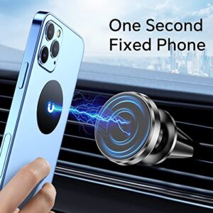 【2-PACK】Car vent Magnetic Phone Mount[ Easily Install ] Reusable Magnetic phone holder for car vent air[ Strong Magnet ] [ 360° Rotation ] Fit for iPhone 13 12 11 Pro Max Samsung & All cell phone