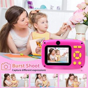 Kids Camera-Camera for Kids with Time-Lapse Photography, 40MP Dual Selfie Kids Digital Camera for Girls Boys 3-12 Year, 1080P HD Video Cameras Christmas Birthday Gift with 32GB SD Card, Card Reader