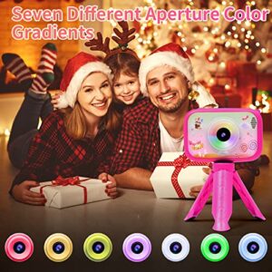 Kids Camera-Camera for Kids with Time-Lapse Photography, 40MP Dual Selfie Kids Digital Camera for Girls Boys 3-12 Year, 1080P HD Video Cameras Christmas Birthday Gift with 32GB SD Card, Card Reader