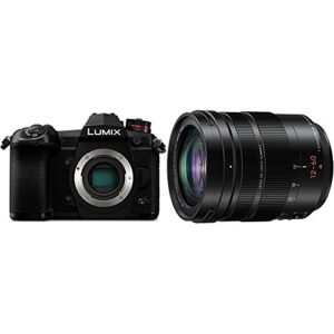 panasonic lumix g9 mirrorless camera body, 20.3 megapixels plus 80 megapixel high-resolution mode with 12-60mm lumix g leica lens