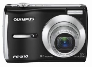 olympus fe-310 8mp digital camera with 5x optical zoom (black)