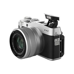 Fujifilm X-A7 Mirrorless Digital Camera w/XC15-45mm F3.5-5.6 OIS PZ Lens, Silver