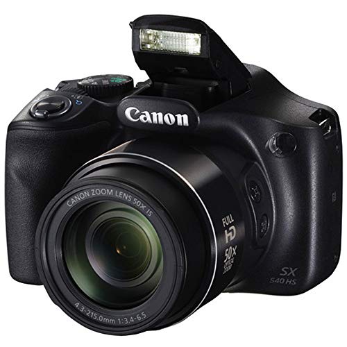 Canon PowerShot SX540 HS Digital Camera + 64GB Memory Card + Camera Case + USB Card Reader + Vivitar Memory Hard Case (24 Slots) + Hand Grip + Complete Accessory Bundle (Renewed)