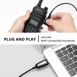Radioddity PC002 USB Programming Cable CH340 Chip, 2-Pin K Plug, Plug and Play, Compatible with Windows 7, 8, 9, 10, 11, GM-30 GS-5B BaoFeng UV-5X UV-5R BF888S BF-F8HP Two Way Radios