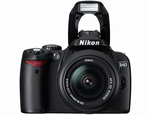 Nikon D40 6.1MP Digital SLR Camera Kit with 18-55mm f/3.5-5.6G ED II Auto Focus-S DX Zoom-Nikkor Lens (Renewed)