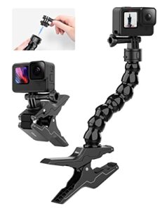 jaws flex clamp gooseneck mount for gopro – ulanzi go quick ii magnetic quick release flexible clamp mount accessories compatible with go pro hero 1110 9 8, 7 6 5 max dji osmo action cameras
