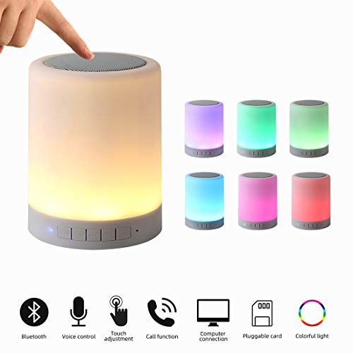 KPR Night Light Bluetooth Speaker, Portable Wireless Bluetooth Speakers, Touch Control Bedside Table Light, Outdoor Speakers Bluetooth, Best Gifts for Girl, Boy, Baby