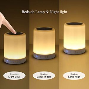 KPR Night Light Bluetooth Speaker, Portable Wireless Bluetooth Speakers, Touch Control Bedside Table Light, Outdoor Speakers Bluetooth, Best Gifts for Girl, Boy, Baby