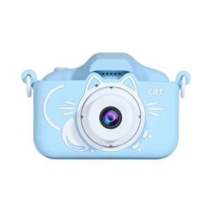 hadst new cat cartoon children’s camera front and rear double lens 20 million selfie camera parent-child gift camera christmas puzzle gift