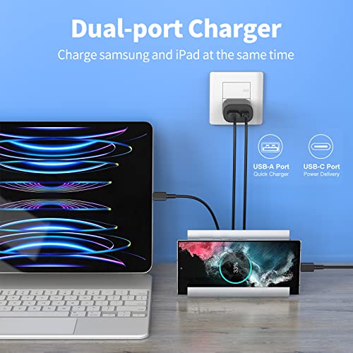 USB C Wall Charger, 25W Super Fast Charger Block with 6FT Android Phone Charger Cable for Samsung Galaxy S22/S22 Ultra/S22+/S21/S21Ultra/S21+/S20/S20Ultra/Note20/Note 20Ultra/Note10+