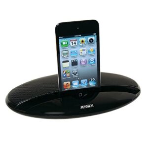 JENSEN SMPS-125 Portable Stereo Speaker For iPod/iPhone, MP3, Tablet, and Smartphone Black