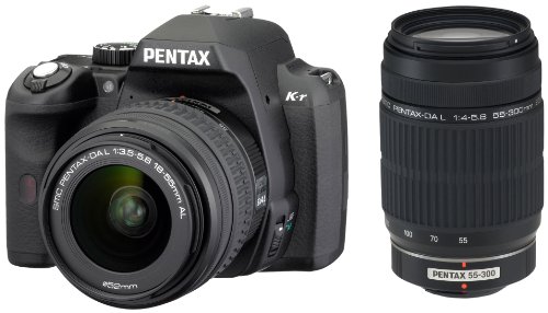 Pentax K-r 12.4 MP Digital SLR Camera with 3.0-Inch LCD and 18-55mm f/3.5-5.6 and 55-300mm f/4-5.8 Lenses (Black)
