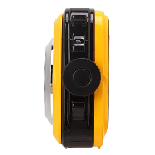 2.7K Underwater Digital Camera, 48MP Image 10FT Waterproof Video Camera, Dual Screens Digital Camera 16X Digital Zoom, Support up to 128G Micro Card(Yellow)