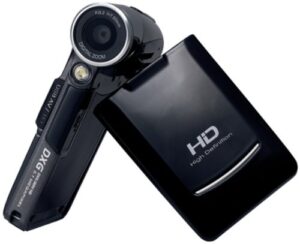 dxg dxg-569vkc 5.0 megapixel ultra-slim high-definition digital video camera in clamshell (black)