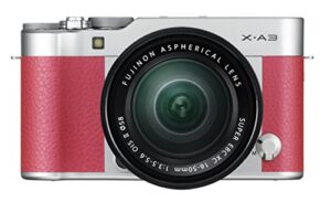 fujifilm x-a3 mirrorless camera xc16-50mm f3.5-5.6 ii lens kit – pink