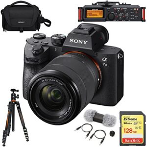 sony a7iii full frame mirrorless interchangeable lens camera with 28-70mm (ilce-7m3k/b) + portable recorder for dslr bundle