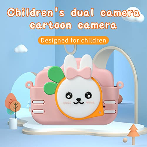 HD Camera for Children's, Front and Rear Dual 2000W HD Camera, TF-Card Max 32G, 1000mA Battery, Video Recording, Creative Photo Frame, Filter Mode, Interesting Puzzle Games,